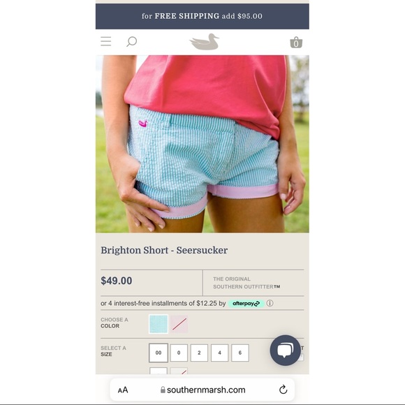 Southern Marsh The Brighton Short - Blue/Pink (6) - Picture 6 of 6